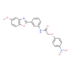 ChemSpider 2D Image | N-[3-(5-Methoxy-1,3-benzoxazol-2-yl)phenyl]-2-(4-nitrophenoxy)acetamide | C22H17N3O6