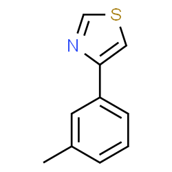 ChemSpider 2D Image | 4-(3-Methylphenyl)-1,3-thiazole | C10H9NS