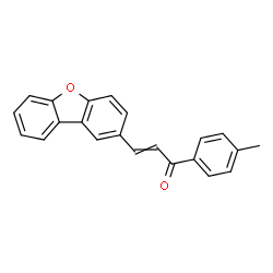 ChemSpider 2D Image | 3-(Dibenzo[b,d]furan-2-yl)-1-(4-methylphenyl)-2-propen-1-one | C22H16O2
