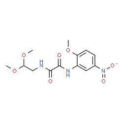 ChemSpider 2D Image | N-(2,2-Dimethoxyethyl)-N'-(2-methoxy-5-nitrophenyl)ethanediamide | C13H17N3O7