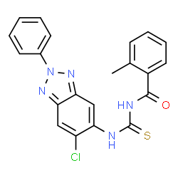 ChemSpider 2D Image | N-[(6-Chloro-2-phenyl-2H-benzotriazol-5-yl)carbamothioyl]-2-methylbenzamide | C21H16ClN5OS
