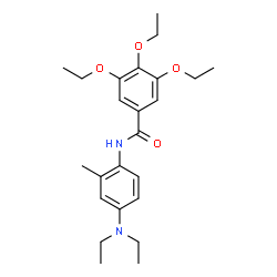 ChemSpider 2D Image | N-[4-(Diethylamino)-2-methylphenyl]-3,4,5-triethoxybenzamide | C24H34N2O4