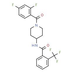 ChemSpider 2D Image | N-[1-(2,4-Difluorobenzoyl)-4-piperidinyl]-2-(trifluoromethyl)benzamide | C20H17F5N2O2