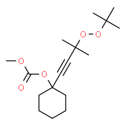 ChemSpider 2D Image | Methyl 1-{3-methyl-3-[(2-methyl-2-propanyl)peroxy]-1-butyn-1-yl}cyclohexyl carbonate | C17H28O5