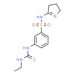ChemSpider 2D Image | N-(3,4-Dihydro-2H-pyrrol-5-yl)-3-[(ethylcarbamothioyl)amino]benzenesulfonamide | C13H18N4O2S2