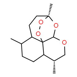 ChemSpider 2D Image | (1S,9R)-1,5,9-Trimethyl-11,14,15,16-tetraoxatetracyclo[10.3.1.0~4,13~.0~8,13~]hexadecane | C15H24O4