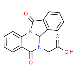 ChemSpider 2D Image | (5,11-Dioxo-6a,11-dihydroisoindolo[2,1-a]quinazolin-6(5H)-yl)acetic acid | C17H12N2O4