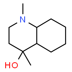 ChemSpider 2D Image | 1,4-Dimethyldecahydro-4-quinolinol | C11H21NO