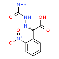 ChemSpider 2D Image | (Carbamoylhydrazono)(2-nitrophenyl)acetic acid | C9H8N4O5