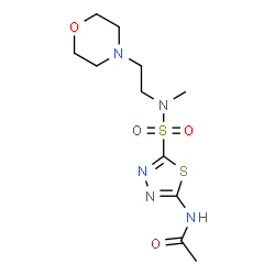 ChemSpider 2D Image | N-(5-{Methyl[2-(4-morpholinyl)ethyl]sulfamoyl}-1,3,4-thiadiazol-2-yl)acetamide | C11H19N5O4S2