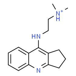 ChemSpider 2D Image | 2-(2,3-Dihydro-1H-cyclopenta[b]quinolin-9-ylamino)-N,N-dimethylethanaminium | C16H22N3