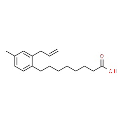 ChemSpider 2D Image | 8-(2-Allyl-4-methylphenyl)octanoic acid | C18H26O2