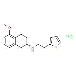 ChemSpider 2D Image | (2S)-5-Methoxy-N-[2-(2-thienyl)ethyl]-1,2,3,4-tetrahydro-2-naphthalenamine hydrochloride (1:1) | C17H22ClNOS