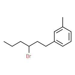 ChemSpider 2D Image | 1-(3-Bromohexyl)-3-methylbenzene | C13H19Br