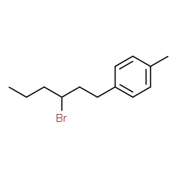 ChemSpider 2D Image | 1-(3-Bromohexyl)-4-methylbenzene | C13H19Br