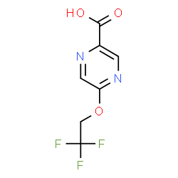 ChemSpider 2D Image | 5-(2,2,2-Trifluoroethoxy)-2-pyrazinecarboxylic acid | C7H5F3N2O3