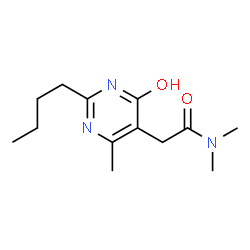 ChemSpider 2D Image | 2-(2-butyl-4-hydroxy-6-methylpyrimidin-5-yl)-N,N-dimethylacetamide | C13H21N3O2