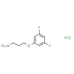 ChemSpider 2D Image | 3-(3,5-Difluorophenoxy)-1-propanamine hydrochloride (1:1) | C9H12ClF2NO