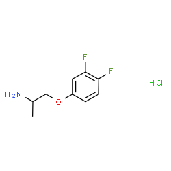 ChemSpider 2D Image | 1-(3,4-Difluorophenoxy)-2-propanamine hydrochloride (1:1) | C9H12ClF2NO