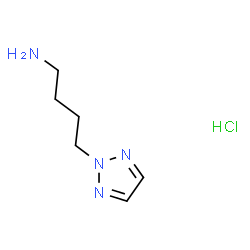 ChemSpider 2D Image | 4-(2H-1,2,3-Triazol-2-yl)-1-butanamine hydrochloride (1:1) | C6H13ClN4