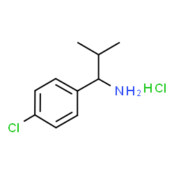 ChemSpider 2D Image | 1-(4-Chlorophenyl)-2-methyl-1-propanamine hydrochloride (1:1) | C10H15Cl2N