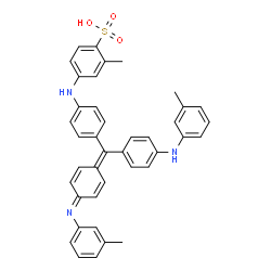 ChemSpider 2D Image | 2-Methyl-4-({4-[(E)-{4-[(3-methylphenyl)amino]phenyl}{(4E)-4-[(3-methylphenyl)imino]-2,5-cyclohexadien-1-ylidene}methyl]phenyl}amino)benzenesulfonic acid | C40H35N3O3S