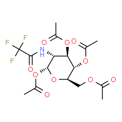 ChemSpider 2D Image | 1,3,4,6-Tetra-O-acetyl-2-deoxy-2-[(trifluoroacetyl)amino]-alpha-D-glucopyranose | C16H20F3NO10