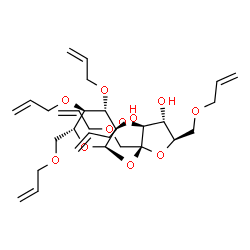 ChemSpider 2D Image | 1',3,3',4,6,6'-HEXA-O-ALLYLSUCROSE | C30H46O11