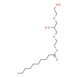 ChemSpider 2D Image | 2-(2-HYDROXY-3-(2-HYDROXYETHOXY)PROPOXY)ETHYL CAPRATE | C17H34O6