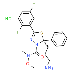ChemSpider 2D Image | filanesib hydrochloride | C20H23ClF2N4O2S