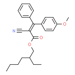 ChemSpider 2D Image | 2-Ethylhexyl (2Z)-2-cyano-3-(4-methoxyphenyl)-3-phenylacrylate | C25H29NO3