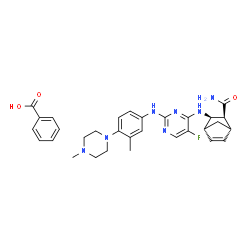 ChemSpider 2D Image | CENISERTIB BENZOATE | C31H36FN7O3