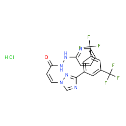 ChemSpider 2D Image | VERDINEXOR HYDROCHLORIDE | C18H13ClF6N6O