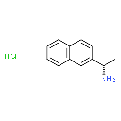 ChemSpider 2D Image | (1S)-1-(2-Naphthyl)ethanamine hydrochloride (1:1) | C12H14ClN