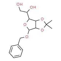 ChemSpider 2D Image | Benzyl 2,3-O-isopropylidenehexofuranoside | C16H22O6