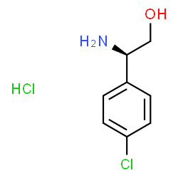ChemSpider 2D Image | (2R)-2-Amino-2-(4-chlorophenyl)ethanol hydrochloride (1:1) | C8H11Cl2NO