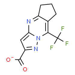 ChemSpider 2D Image | 8-(Trifluoromethyl)-6,7-dihydro-5H-cyclopenta[d]pyrazolo[1,5-a]pyrimidine-2-carboxylate | C11H7F3N3O2