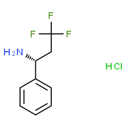 ChemSpider 2D Image | (1R)-3,3,3-Trifluoro-1-phenyl-1-propanamine hydrochloride (1:1) | C9H11ClF3N