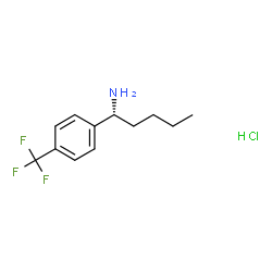 ChemSpider 2D Image | (1R)-1-[4-(Trifluoromethyl)phenyl]-1-pentanamine hydrochloride (1:1) | C12H17ClF3N