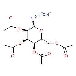 ChemSpider 2D Image | Î²-D-Allopyranosyl azide, 2,3,4,6-tetraacetate | C14H19N3O9