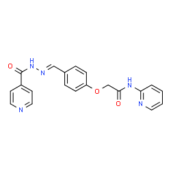 ChemSpider 2D Image | 2-{4-[(E)-(Isonicotinoylhydrazono)methyl]phenoxy}-N-(2-pyridinyl)acetamide | C20H17N5O3