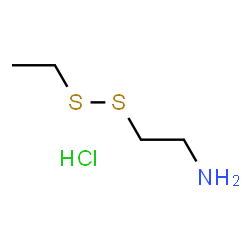 ChemSpider 2D Image | 2-(Ethyldisulfanyl)ethanamine hydrochloride (1:1) | C4H12ClNS2