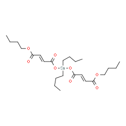 ChemSpider 2D Image | Butyl (2E,9E)-6,6-dibutyl-4,8,11-trioxo-5,7,12-trioxa-6-stannahexadeca-2,9-dien-1-oate | C24H40O8Sn