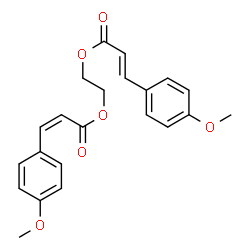 ChemSpider 2D Image | 1,2-Ethanediyl (2Z,2'E)bis[3-(4-methoxyphenyl)acrylate] | C22H22O6