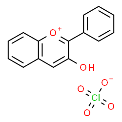 ChemSpider 2D Image | 3-Hydroxy-2-phenylchromenium perchlorate | C15H11ClO6