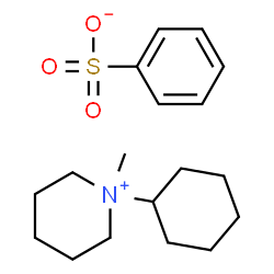 ChemSpider 2D Image | 1-Cyclohexyl-1-methylpiperidinium benzenesulfonate | C18H29NO3S