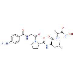ChemSpider 2D Image | N-(4-Aminobenzoyl)glycyl-L-prolyl-L-leucyl-N-hydroxy-D-alaninamide | C23H34N6O6