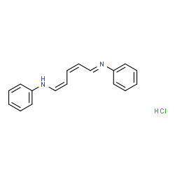 ChemSpider 2D Image | N-[(1Z,3Z,5E)-5-(Phenylimino)-1,3-pentadien-1-yl]aniline hydrochloride (1:1) | C17H17ClN2