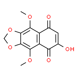 ChemSpider 2D Image | 6-Hydroxy-4,9-dimethoxynaphtho[2,3-d][1,3]dioxole-5,8-dione | C13H10O7