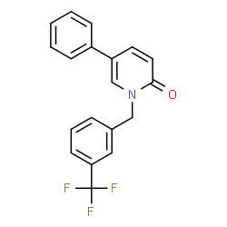 ChemSpider 2D Image | 5-Phenyl-1-[3-(trifluoromethyl)benzyl]-2(1H)-pyridinone | C19H14F3NO
